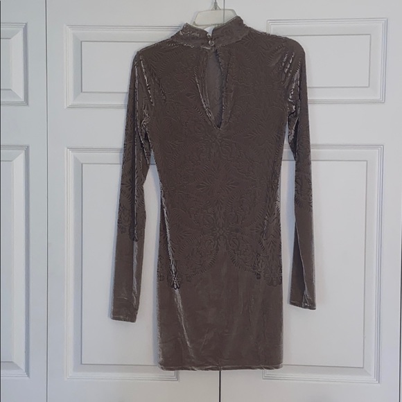 Only Worn Once Silver Velvet Free People Dress SzM - Picture 4 of 6